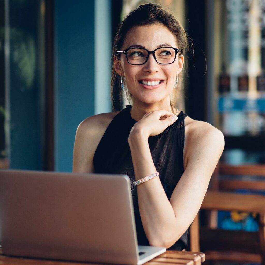 Employee who is confident in her professional skills